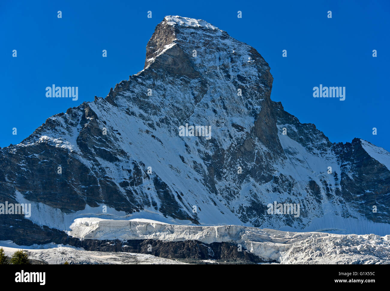 North face au pic Matterhorn, Zermatt, Valais, Suisse Banque D'Images