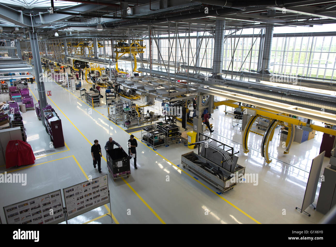 Usine de montage de voitures Rolls-Royce Motor, Chichester, West Sussex, England, UK Banque D'Images
