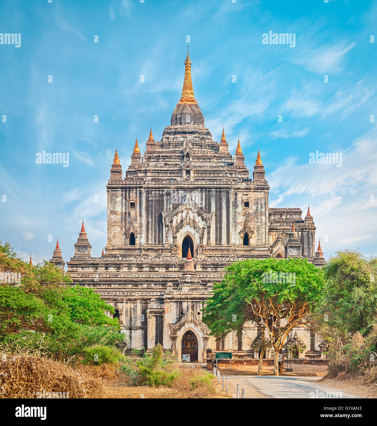 Thatbyinnyu Temple de Bagan. Le Myanmar. Banque D'Images