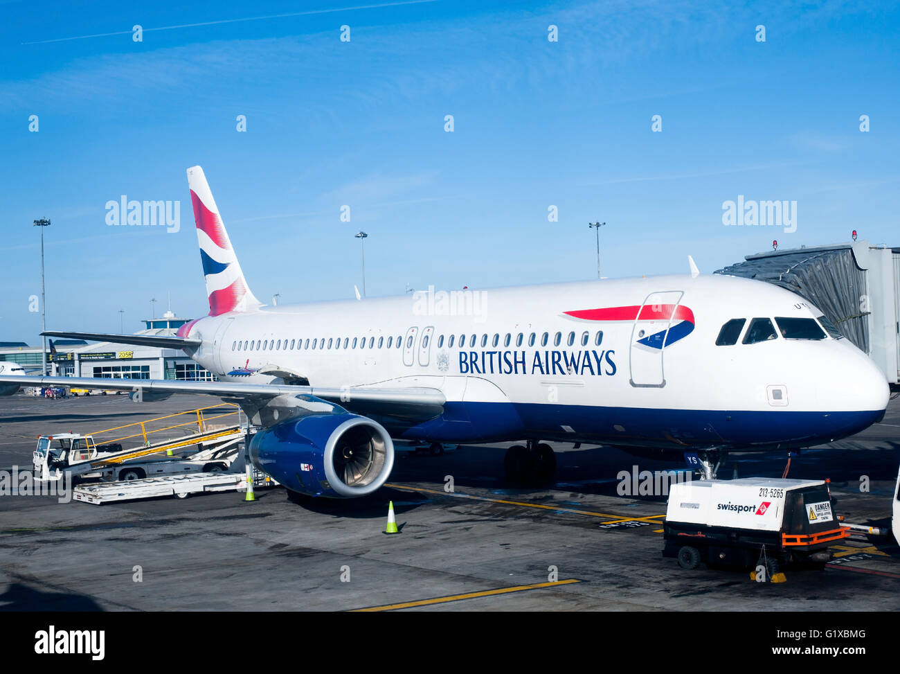Dublin, Irlande - 01 Février 2015 : les avions de British Airways, agir à leurs portes à l'aéroport de Dublin, Irlande Banque D'Images