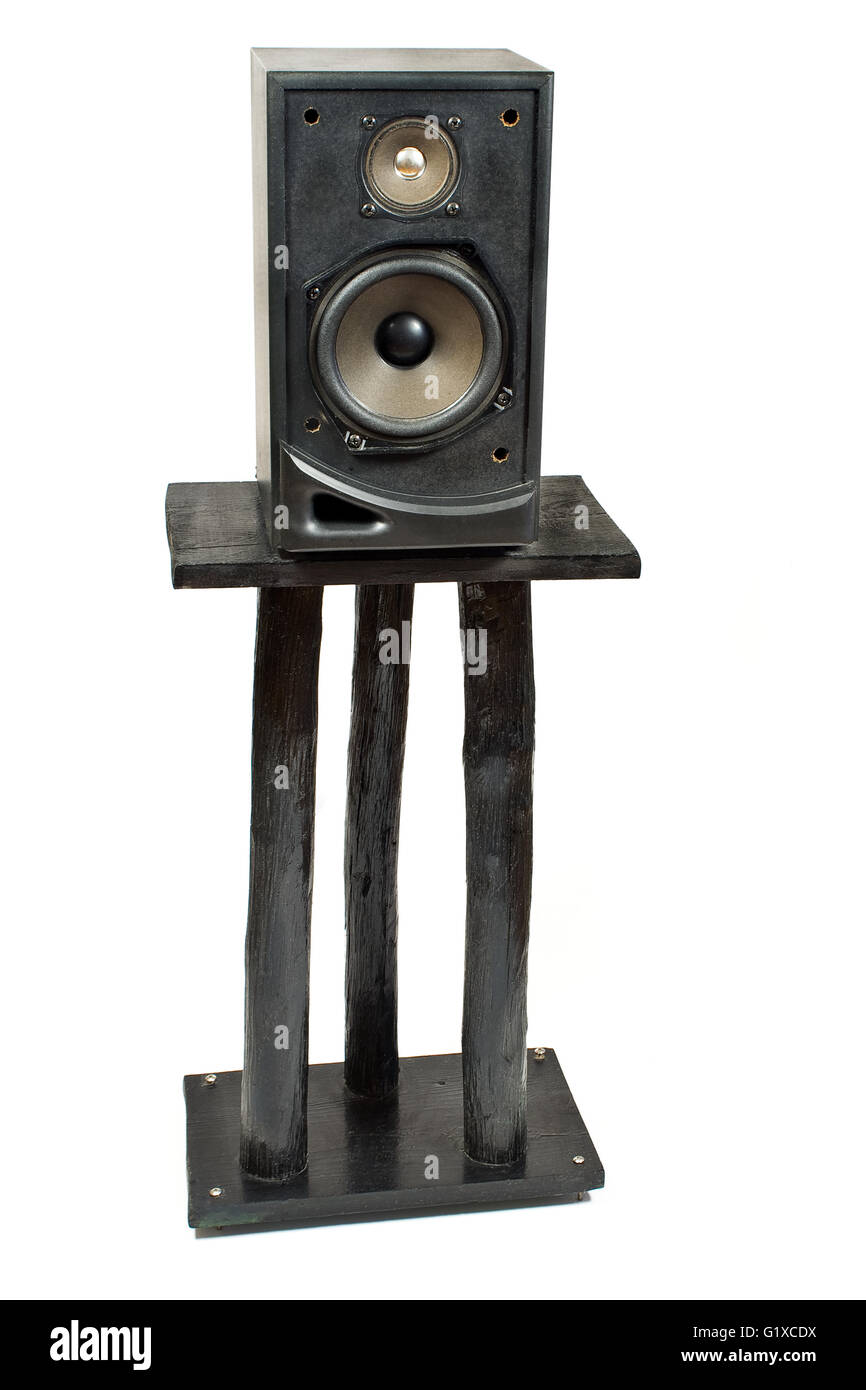 Le président du son noir sur le stand isolated on white Banque D'Images