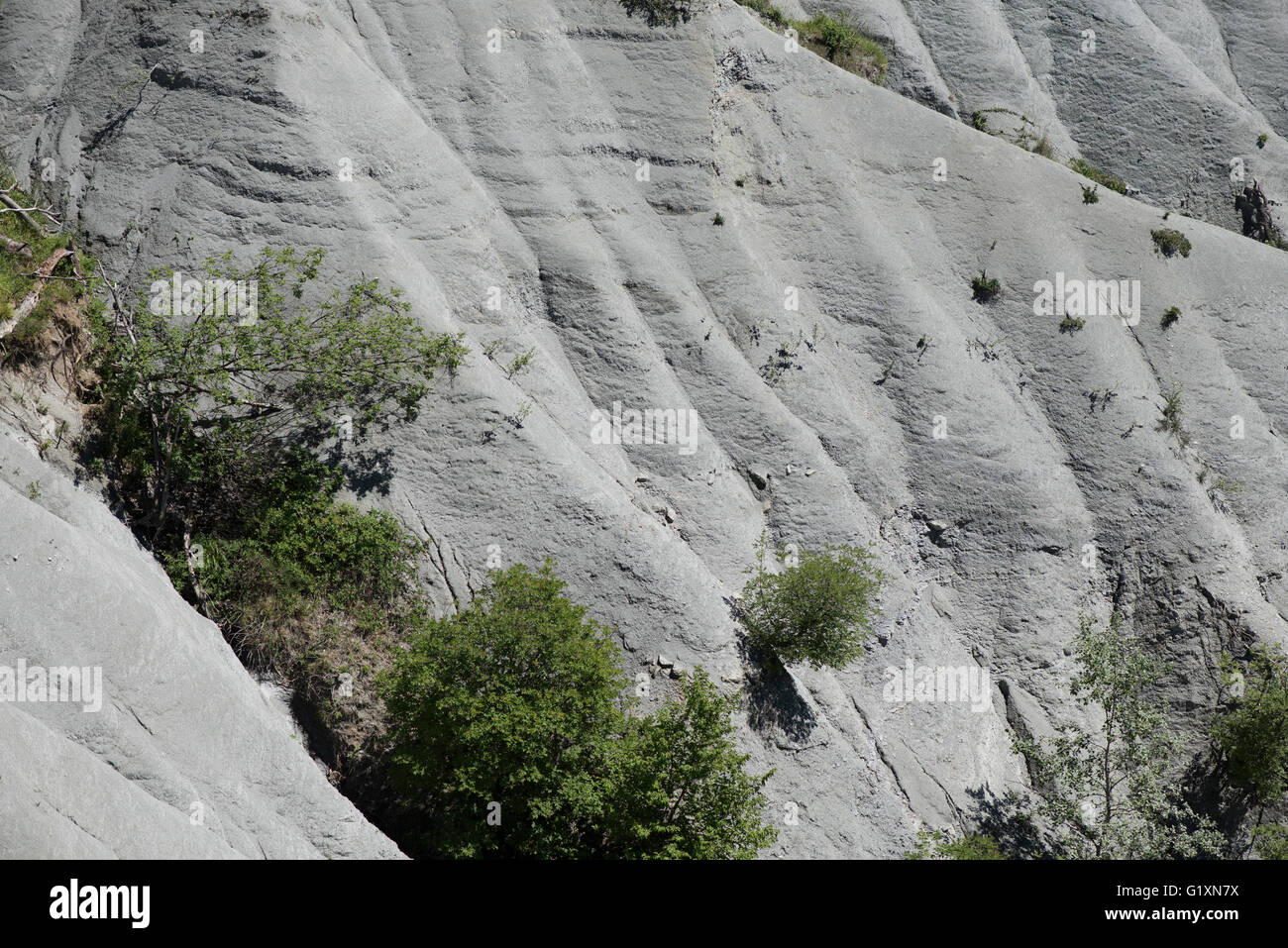 Lemme-Carrosio geosite (érosion) Banque D'Images