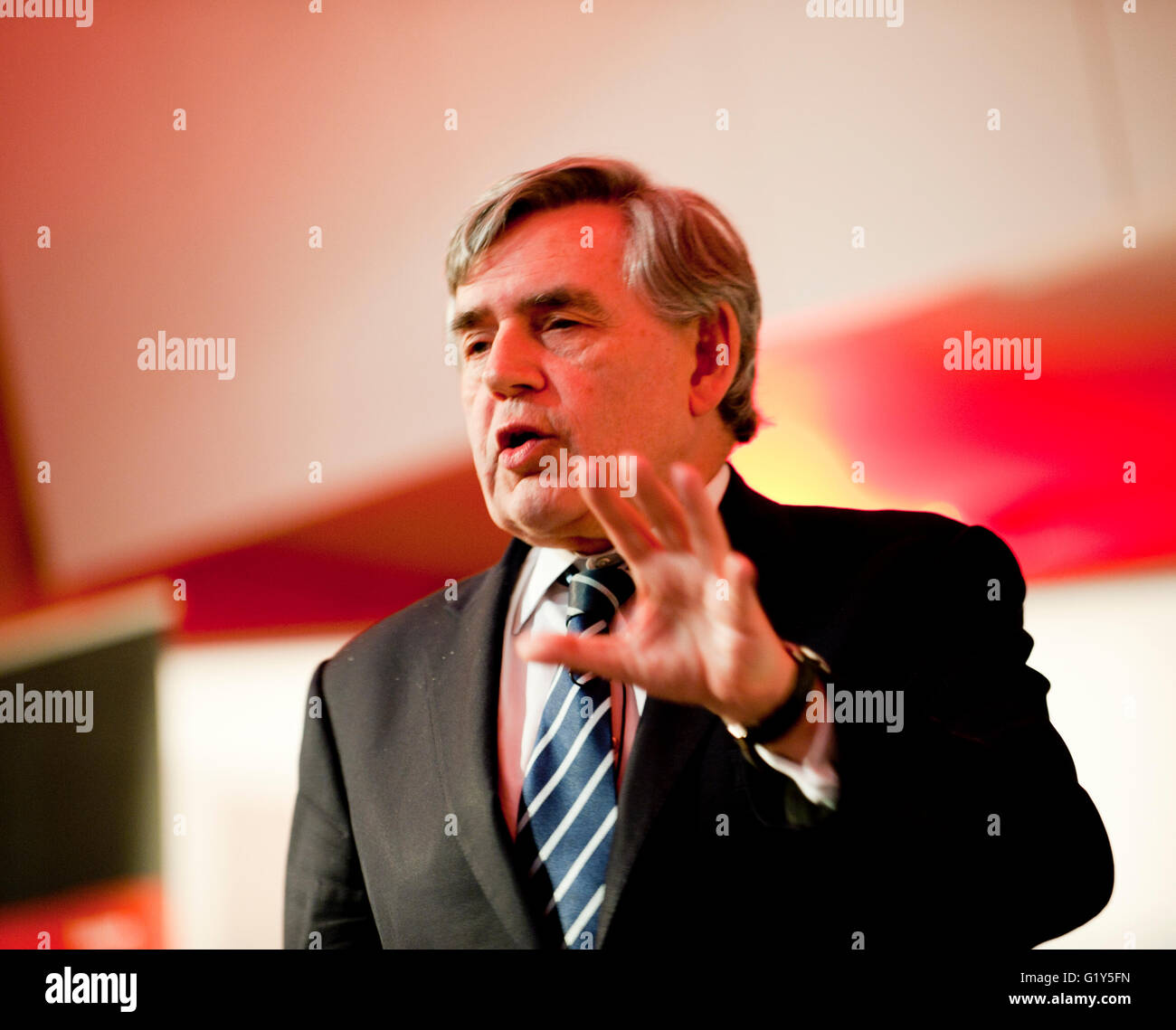 Londres, Royaume-Uni. 21 mai, 2015. Gordon Brown, ancien Premier ministre de Grande-Bretagne traite de la Conférence d'été de 2016 Fabian sur le référendum à propos de la Grande-Bretagne de l'UE La sortie de l'UE le 23 juin. Credit : Prixpics/Alamy Live News Banque D'Images