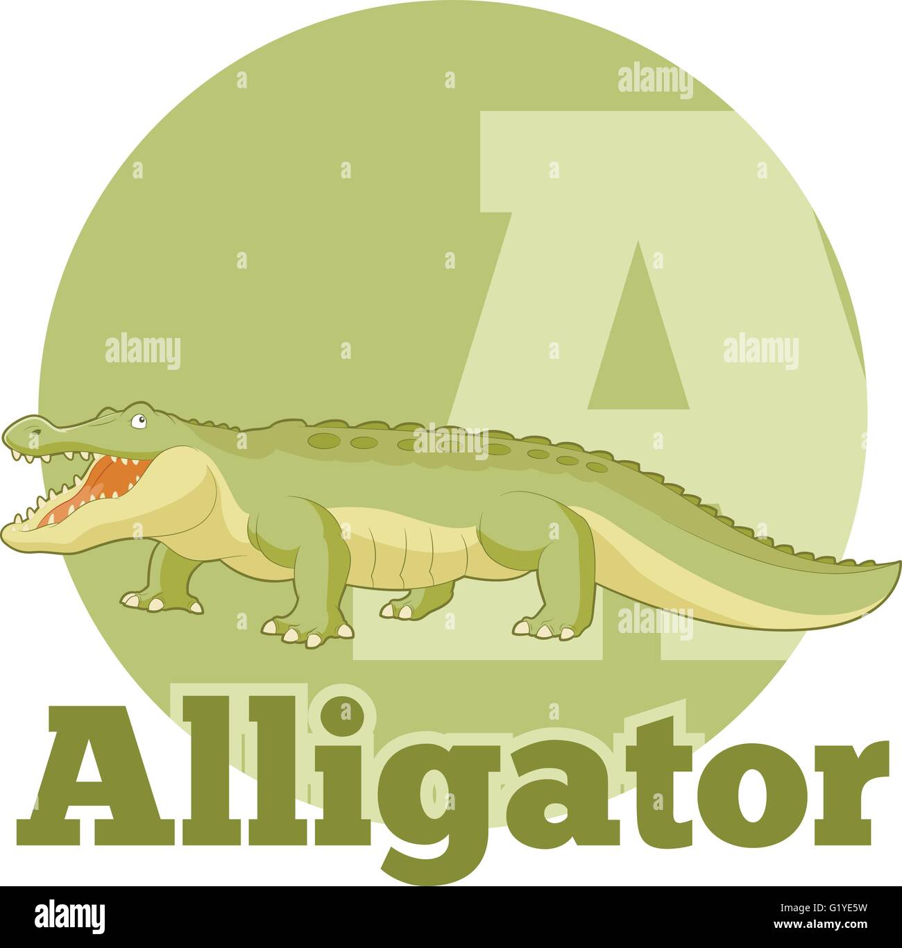 Alligator Cartoon ABC Illustration de Vecteur