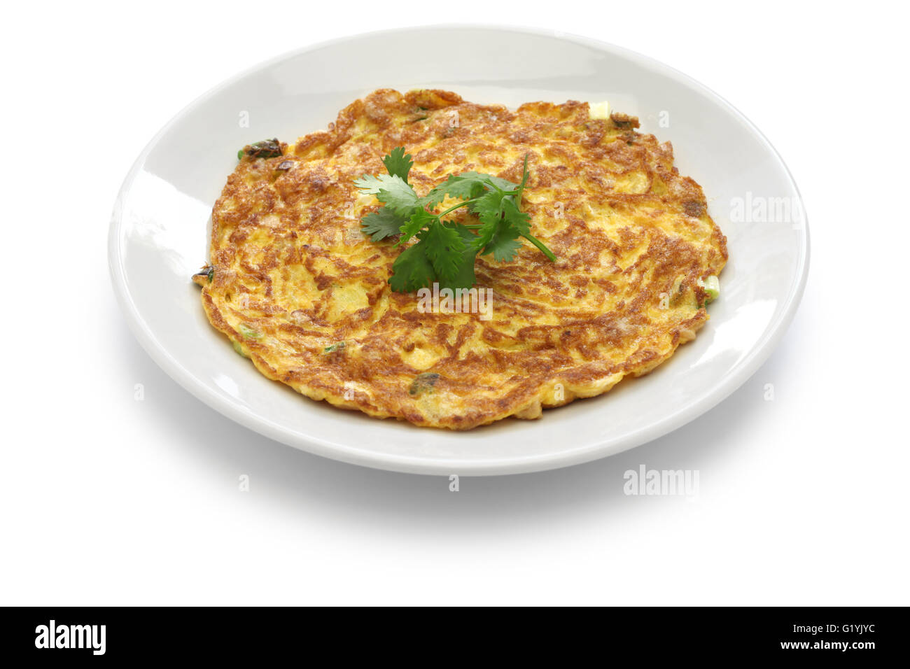 Radis séché taïwanais omelette, cuisine taiwanaise Banque D'Images