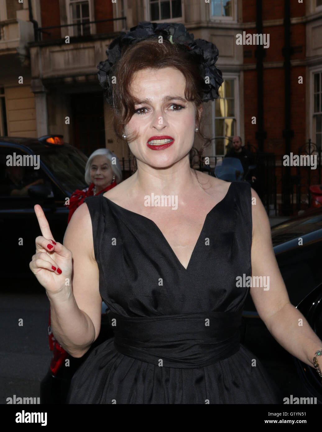 Londres, Royaume-Uni, le 5 juin 2015 : Helena Bonham Carter vu arrivant à la William Vintage Summer Party à Londres Banque D'Images