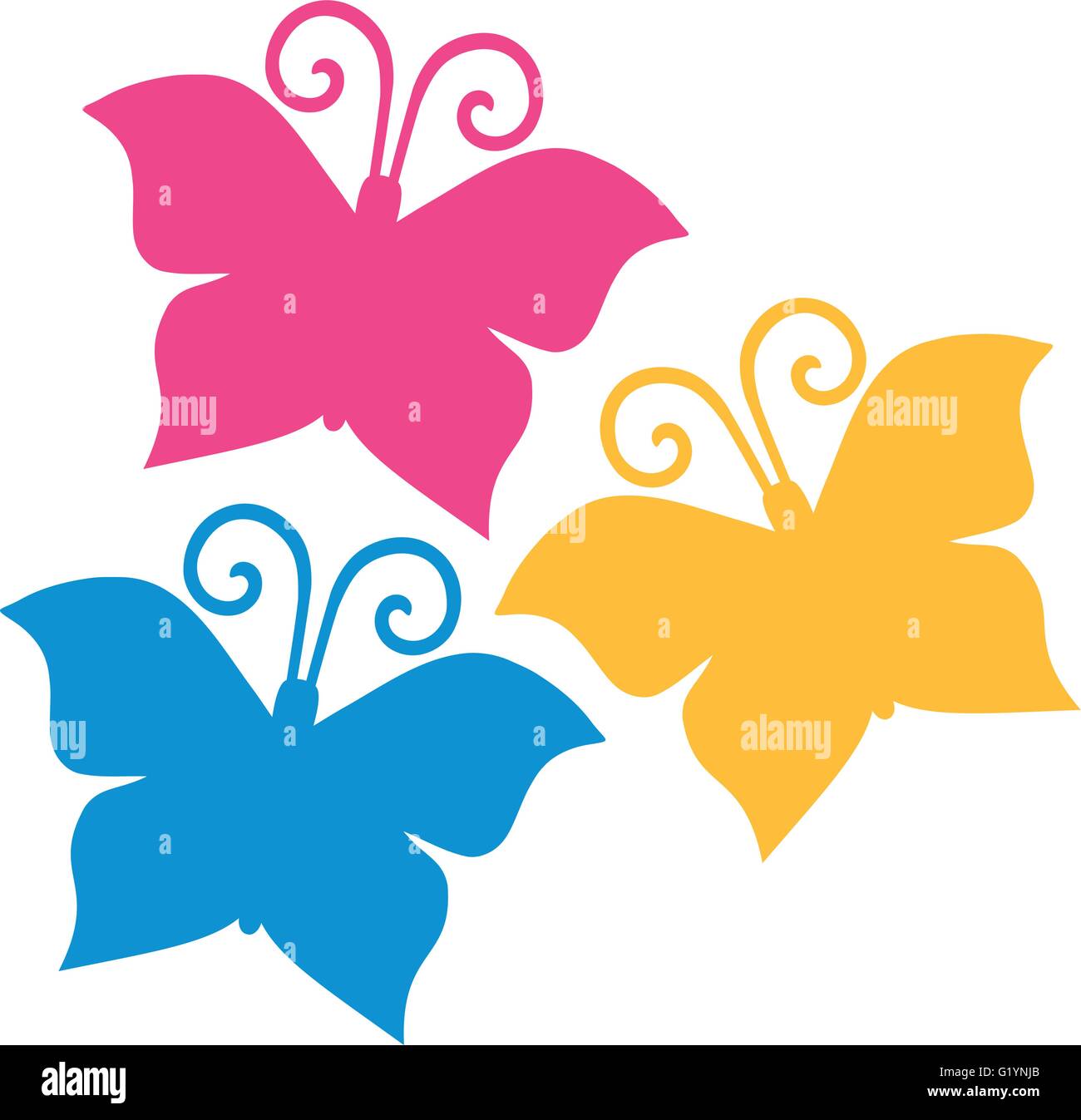 Tripple vintage Papillons Illustration de Vecteur