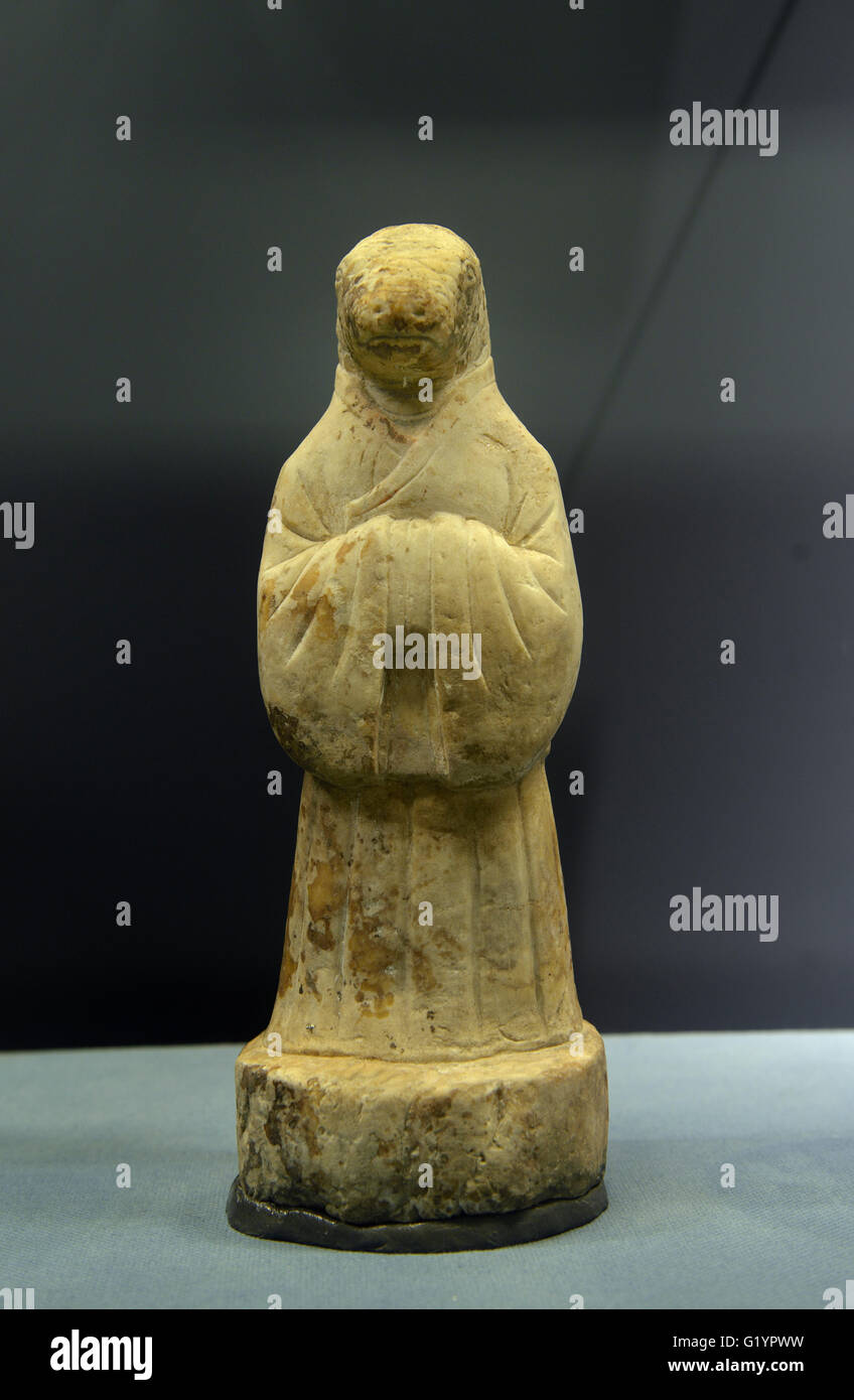 Serpent Sculpté en pierre -zodiaque chinois. Dynastie des Tang (618-907). Beijing Capital Museum. Banque D'Images