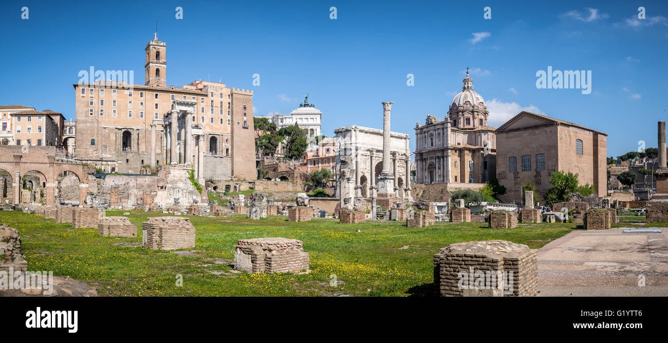 Forum Romanum - panorama Banque D'Images