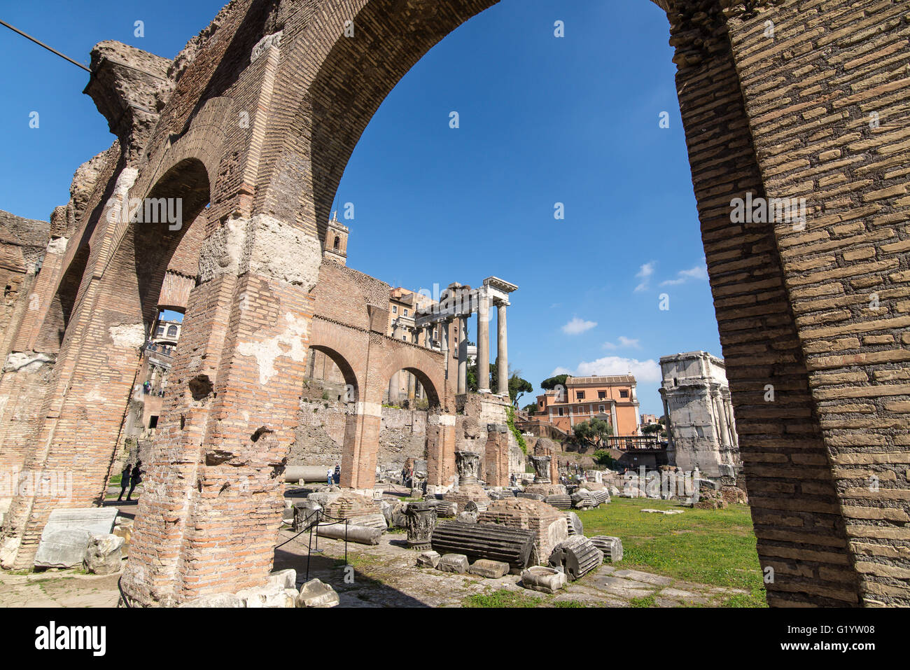 Forum Romanum - panorama Banque D'Images