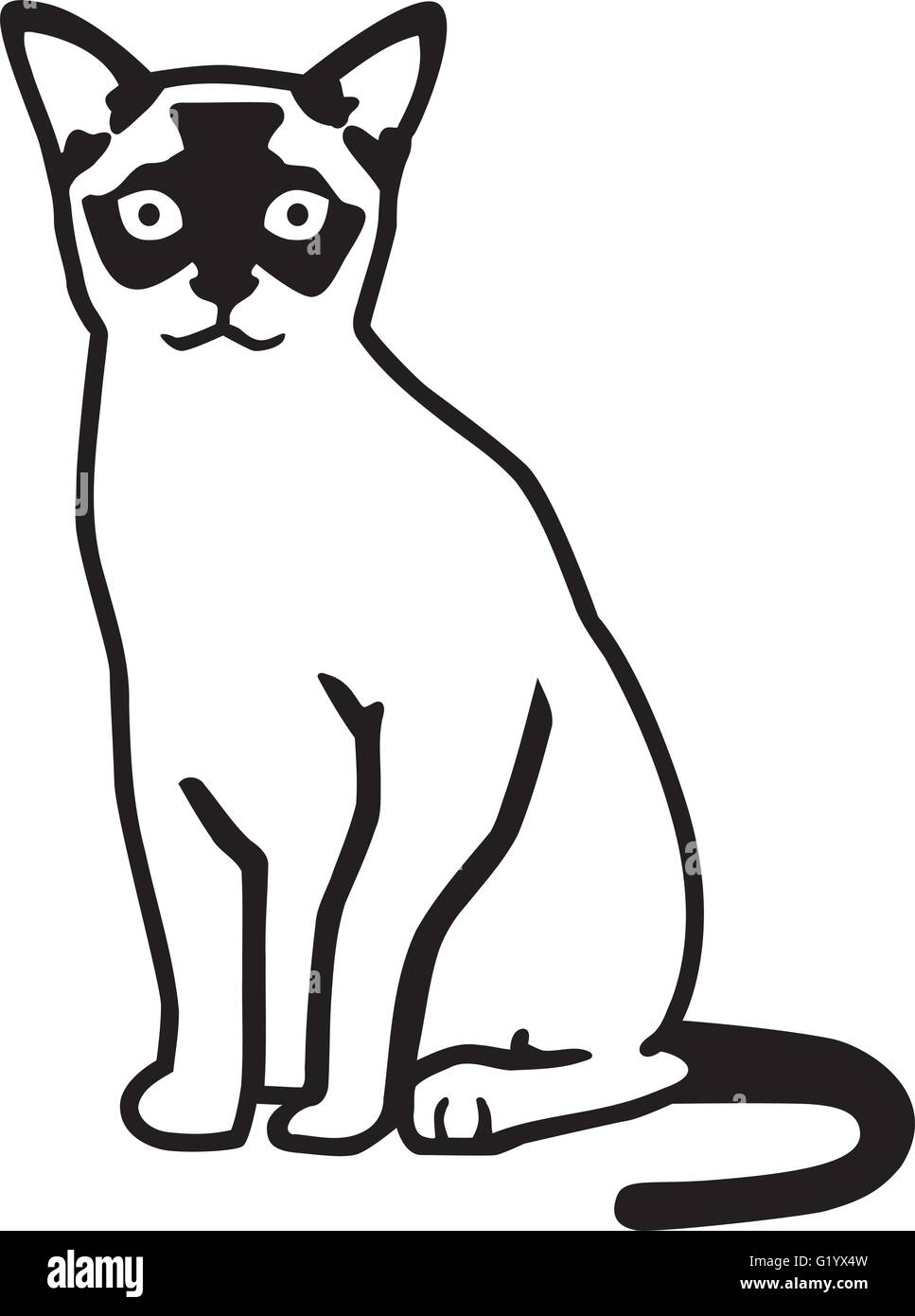 Vecteur de chat birman Illustration de Vecteur