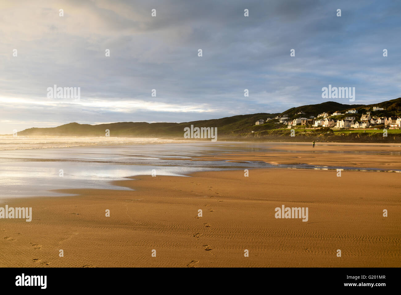 Woolacombe Beach dans le comté anglais du North Devon, UK. Banque D'Images