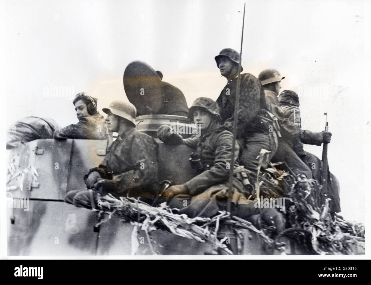 Allemand Waffen SS de la 12e SS Panzer Division in Normandie 1944 Banque D'Images