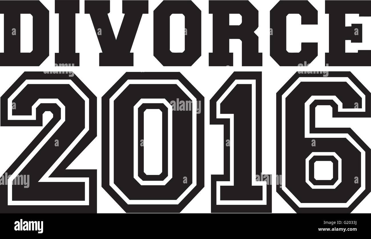 2016 Le divorce font Illustration de Vecteur