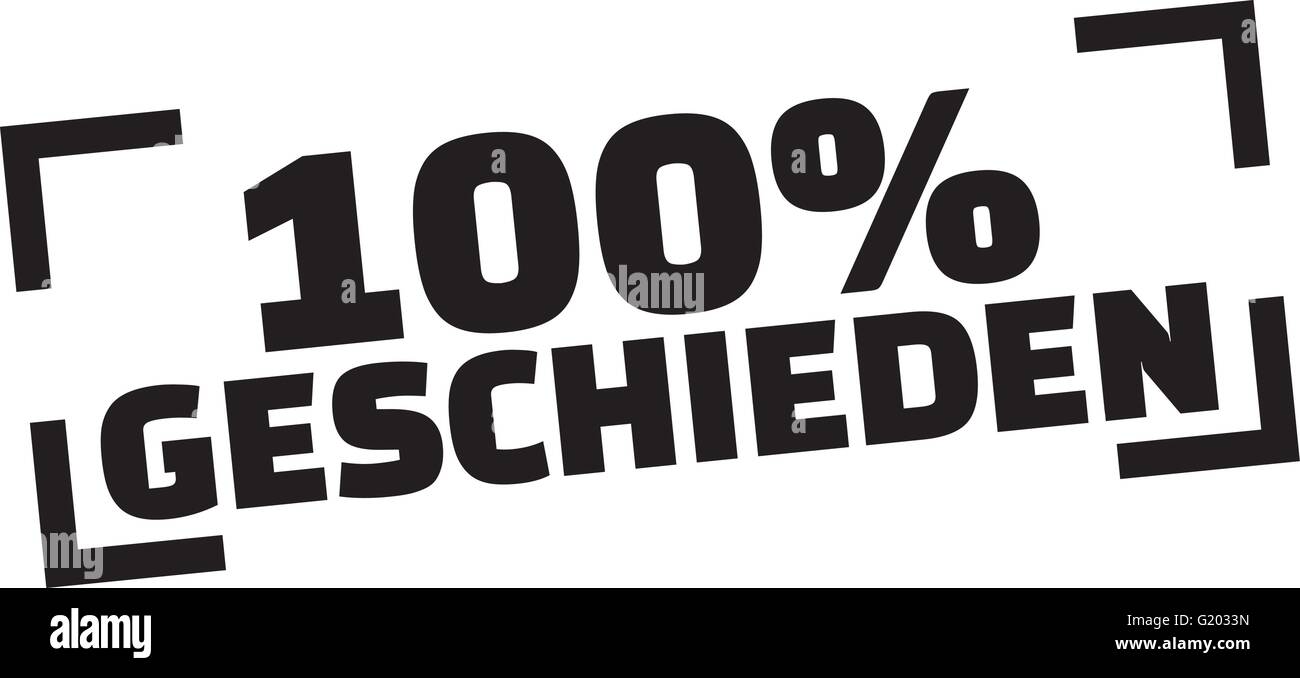 100 % style timbre allemand divorcé Illustration de Vecteur