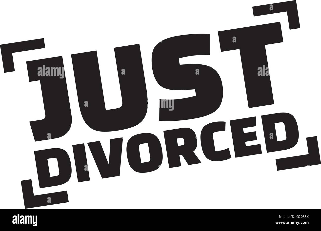 Divorcé juste style timbre Illustration de Vecteur