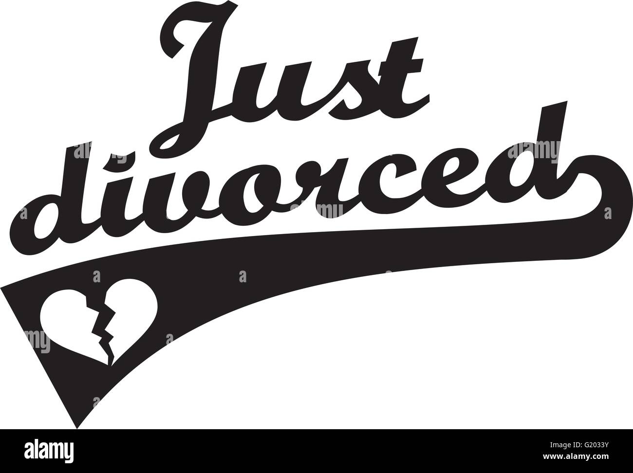 Divorcé juste font rétro Illustration de Vecteur