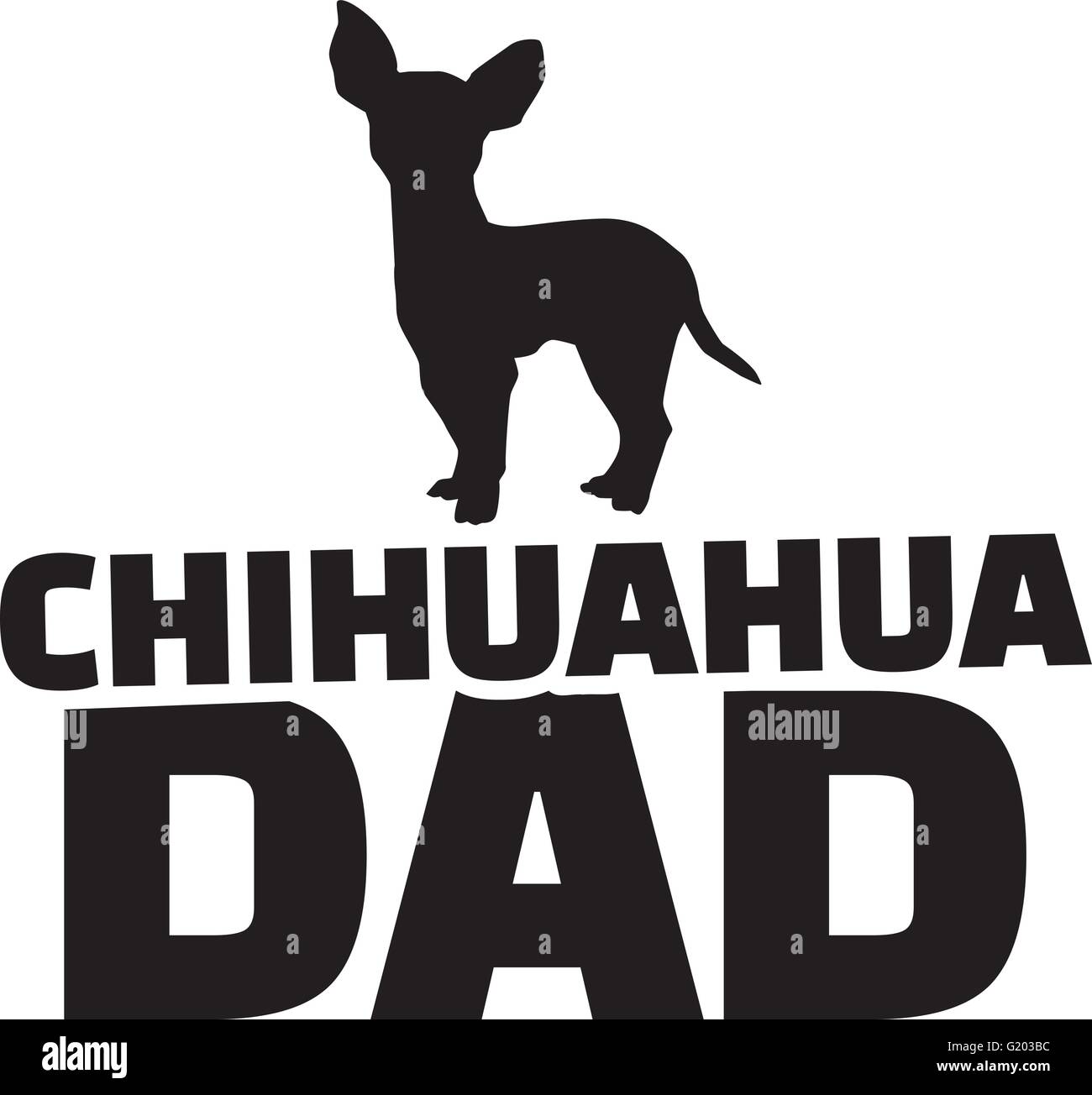 Papa Chihuahua Illustration de Vecteur