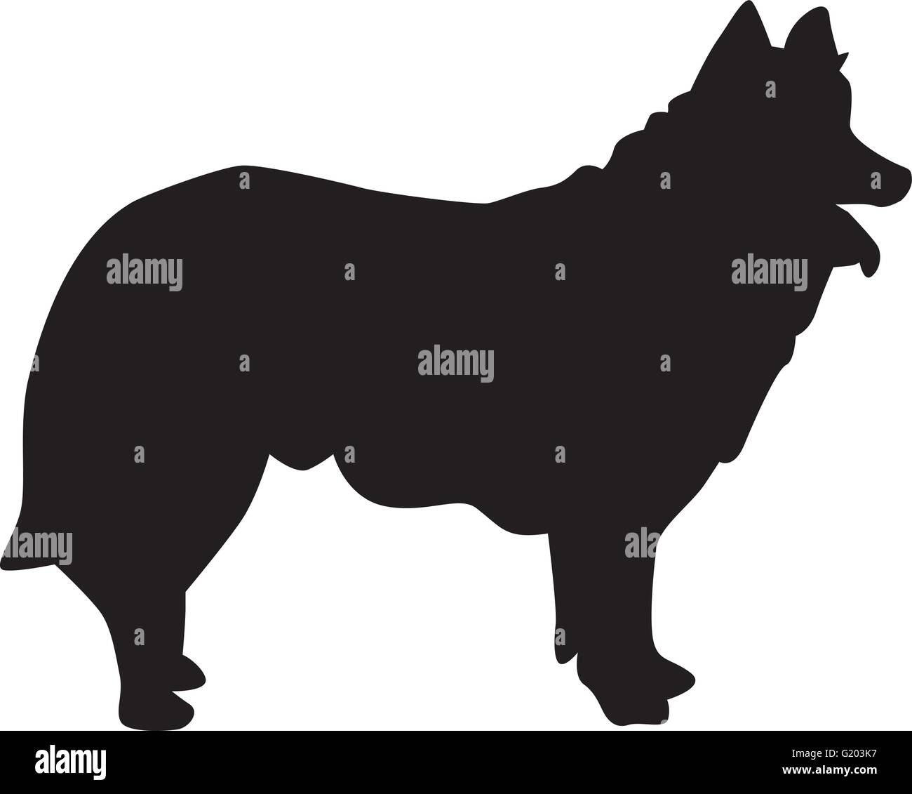 Silhouette chien Élevage Illustration de Vecteur