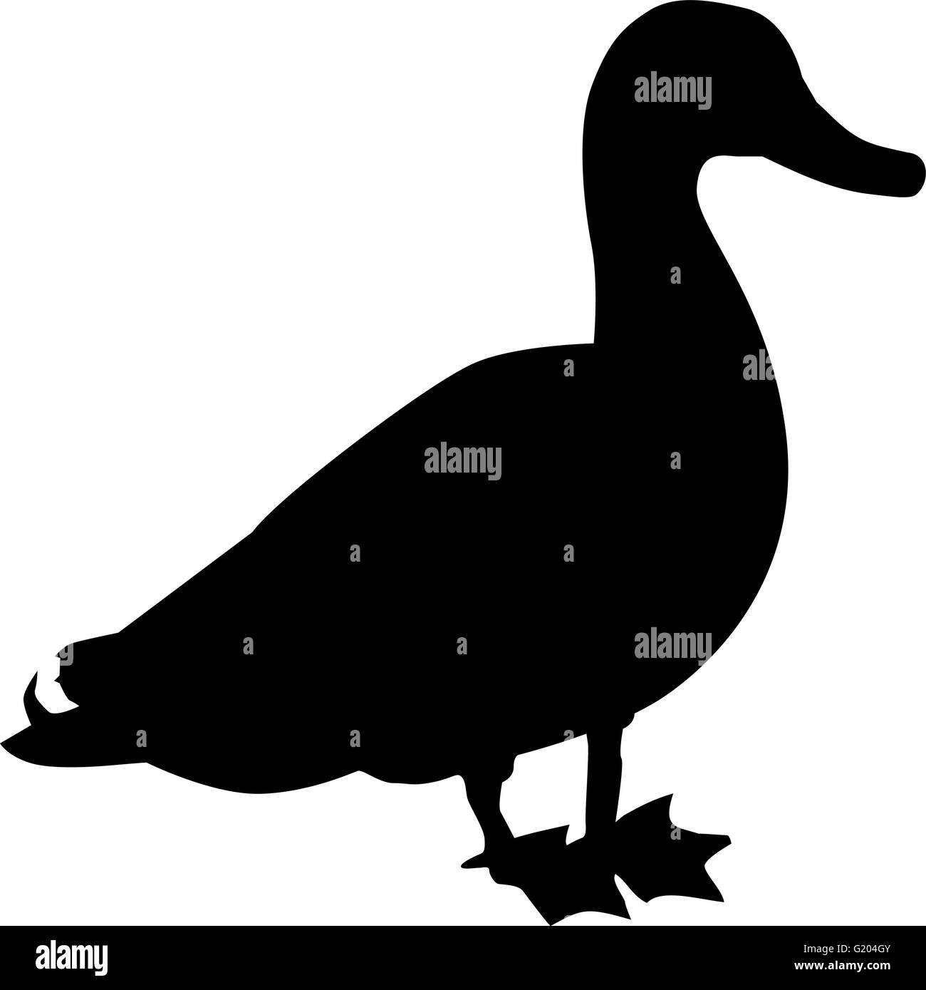 Silhouette canard réel Illustration de Vecteur