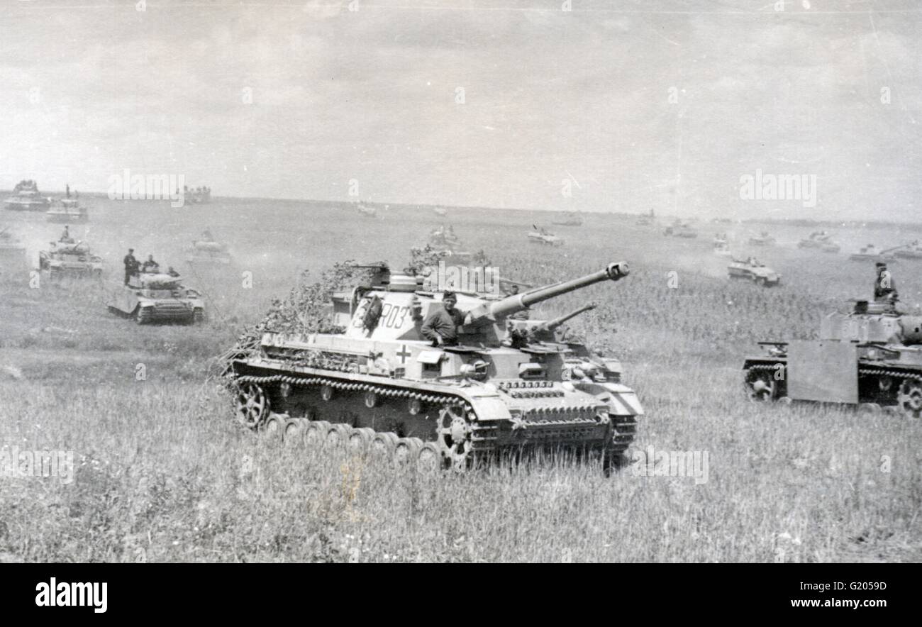 Germa chars Panzer sur le front russe 1943 Banque D'Images