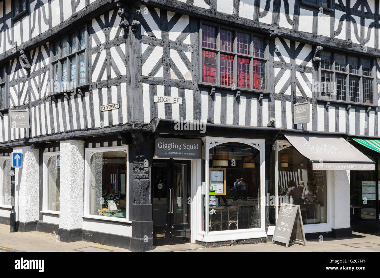 Squid rire Thai Restaurant à Stratford-upon-Avon Banque D'Images