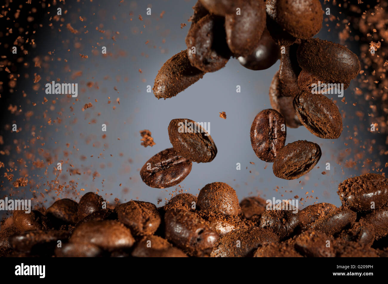 Café, café, graines, caféine, torréfié, arabe, boisson, café, kaffee, Koffie Banque D'Images