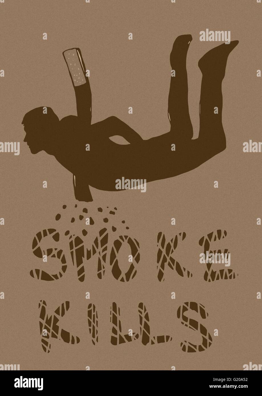 Fumer tue vintage Banque D'Images