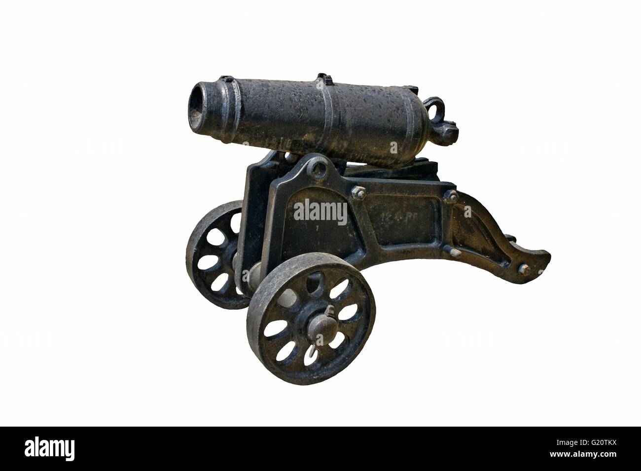 Découpe complète d'un canon de la Côte d'Or, aujourd'hui le Ghana. Utilisé par les puissances coloniales contre les indigènes de l'Afrique de l'Ouest, Banque D'Images