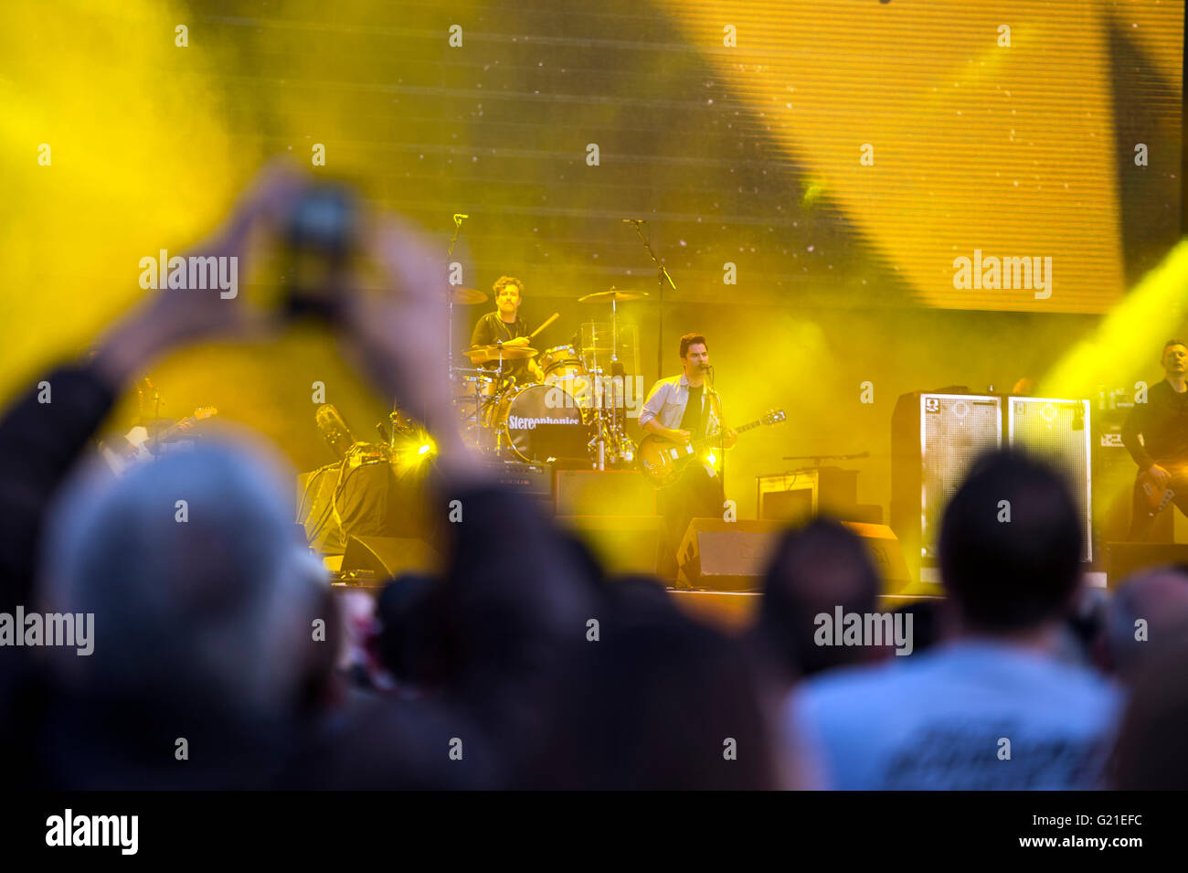 Stereophonics sont la 1ère bande d'ouvrir le Rock in Rio 2016. Le groupe de rock alternatif UK est composé de Kelly Jones, Richard Jones, Adam Zindani et Jamie Morrison. Lisbonne, Portugal. le 18 mai 2016. (Photo de Gonçalo Silva) Banque D'Images