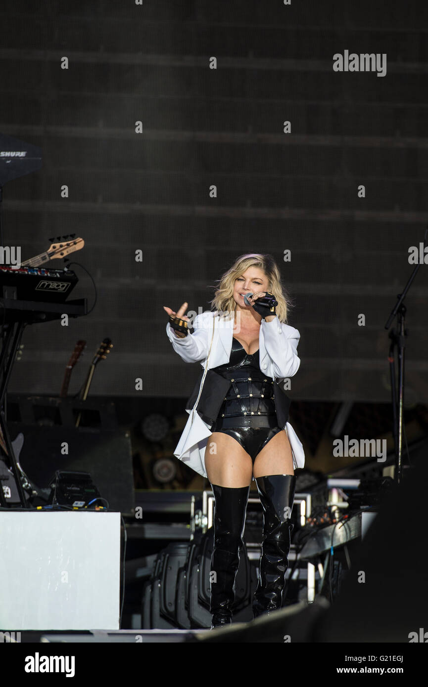 "Fergie" concert à Rock in Rio, le Californien fille de The Black Eyed Peas" inn action . Lisbonne, Portugal. le 18 mai 2016. (Photo de Gonçalo Silva) Banque D'Images