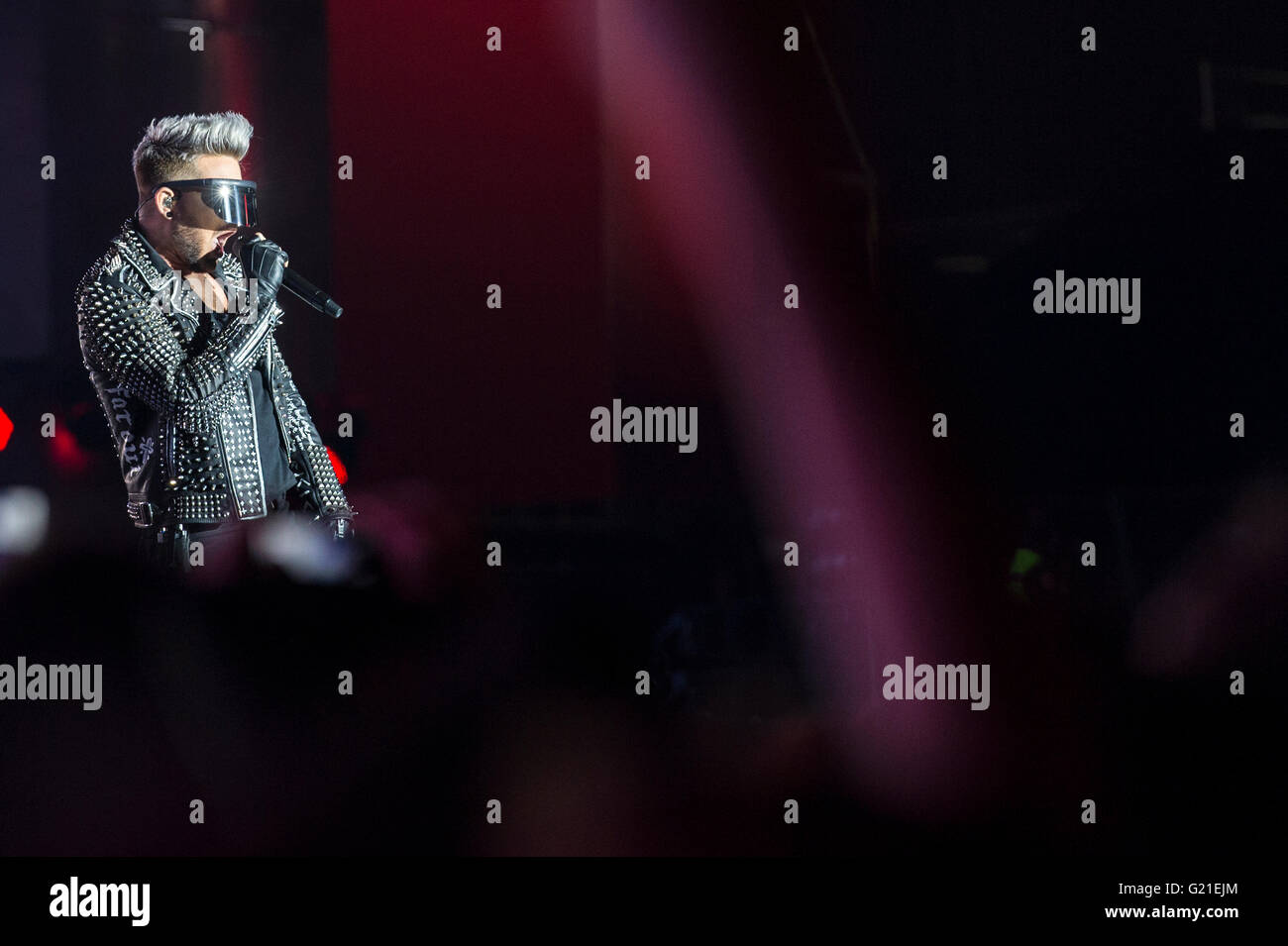 La bande de Londres près de la deuxième journée de Rock in Rio 2016. Queen & Adam Lambert à l'étage principal ont une bonne performance avec 60,000 personnes. Lisbonne, Portugal. le 18 mai 2016. (Photo de Gonçalo Silva) Banque D'Images