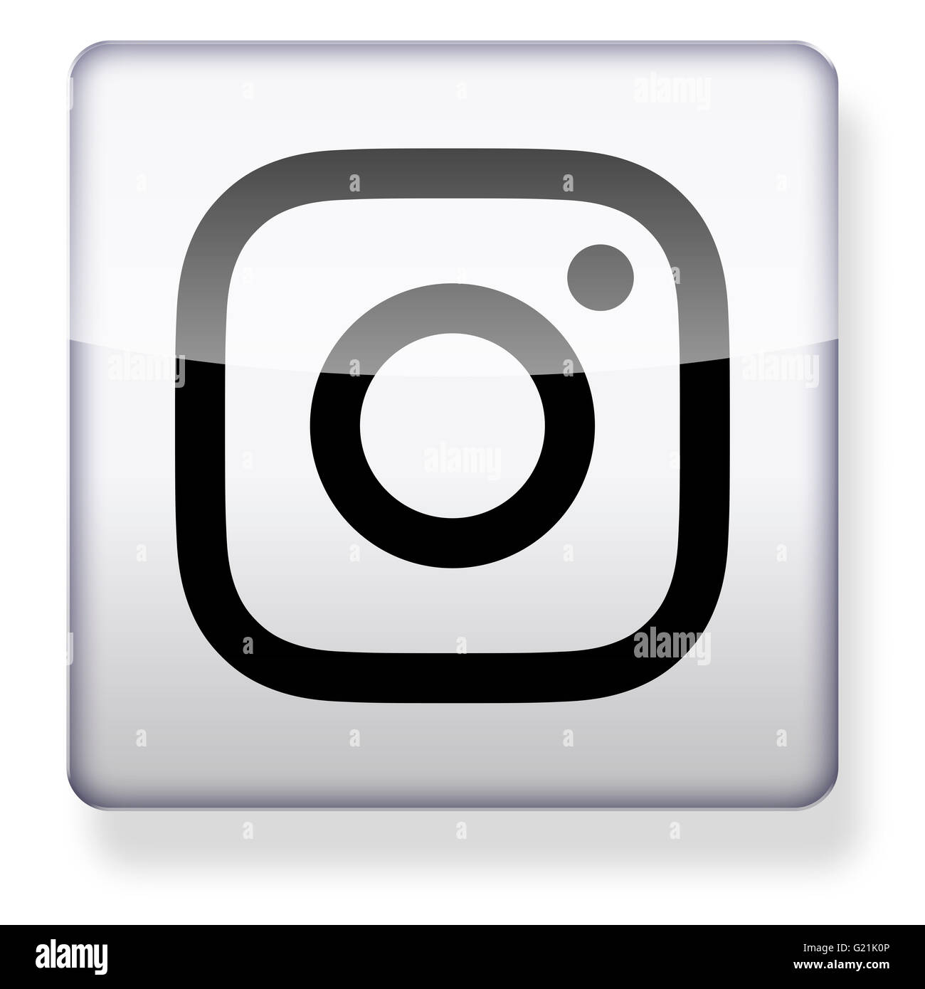 Nouveau logo Instagram comme une icône de l'application. Chemin de détourage inclus. Banque D'Images