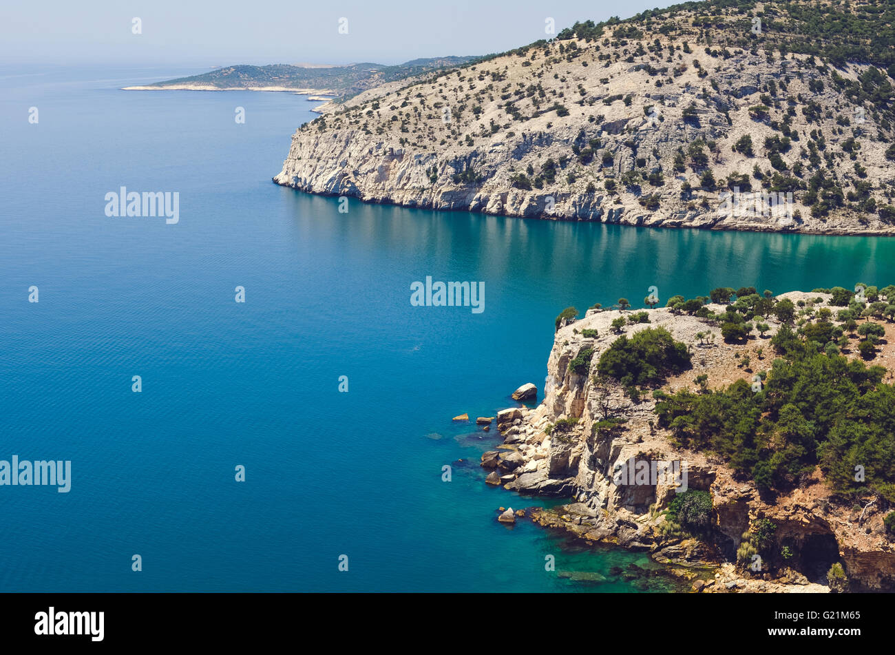 Voyageant dans de belles découvertes et Thassos, Grèce Banque D'Images