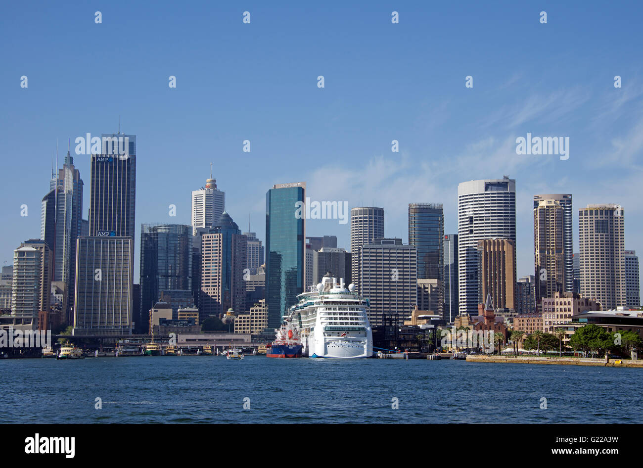 Circular Quay avec recouvrement de croisière Sydney NSW Australie Banque D'Images