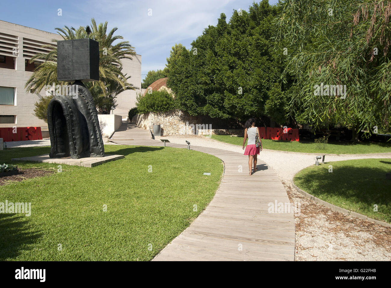 Fundació Pilar i Joan Miró a Mallorca, vue de l'extérieur jardin, art, musée, Joan Mirò, Palma de Mallorca, Espagne, célèbre artiste Banque D'Images