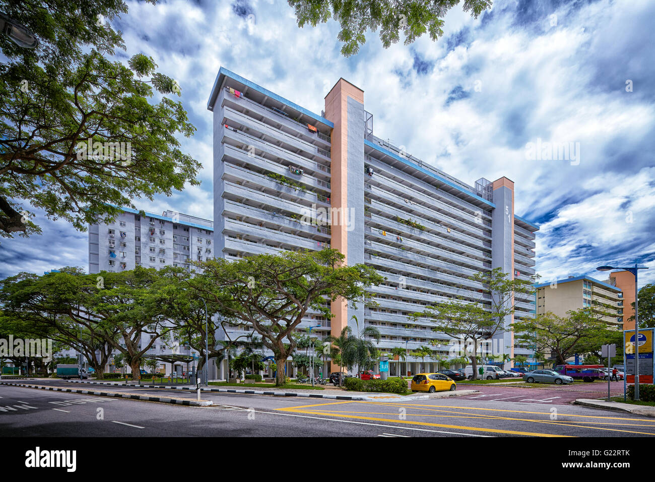 Un HDB le logement public estate à Singapour le 12 juillet 2012. Banque D'Images