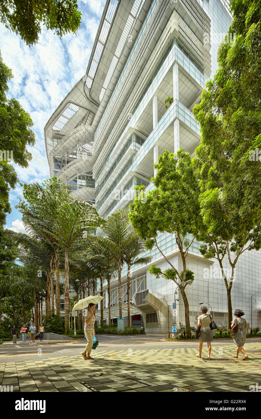 Lee Kong Chian Reference Library également connu sous le nom de l'Édifice de la Bibliothèque nationale sur la rue Victoria, à Singapour. Banque D'Images