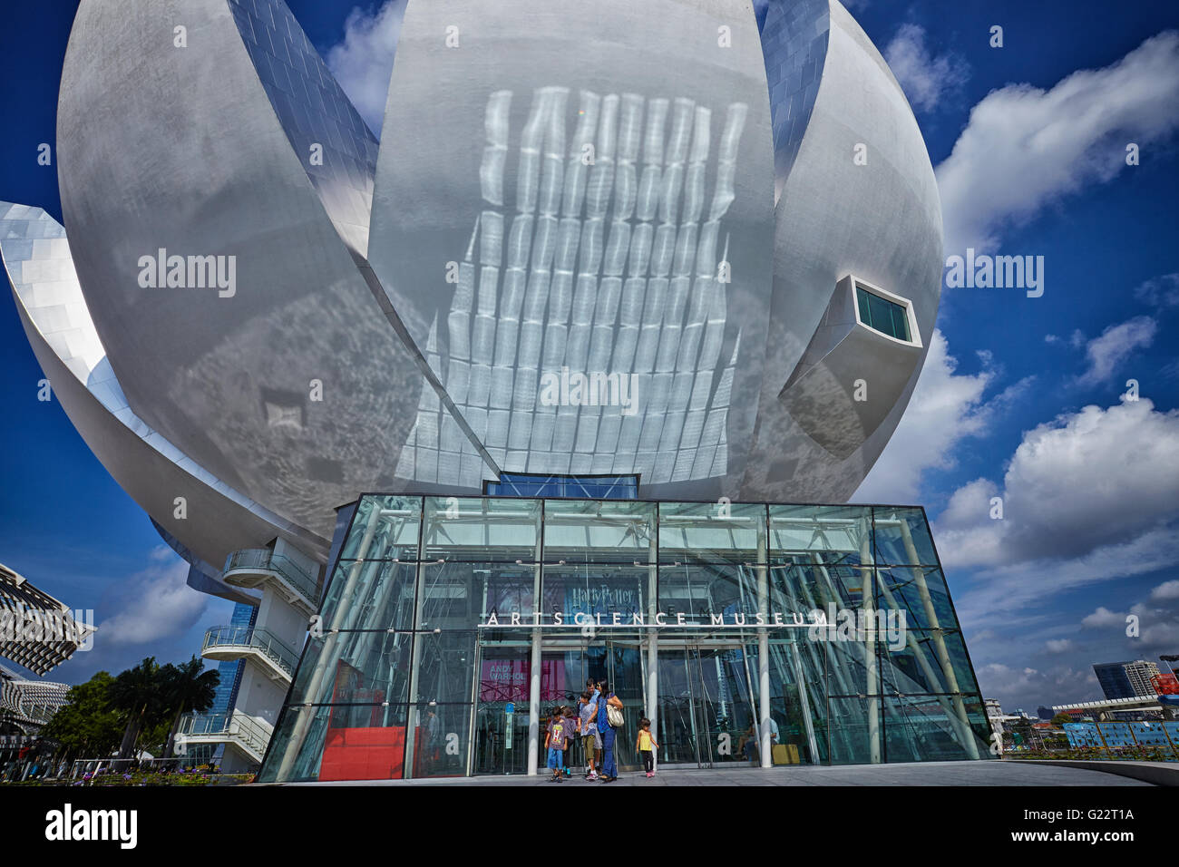 Le Musée ArtScience à Singapour le 22 juillet 2012. Banque D'Images