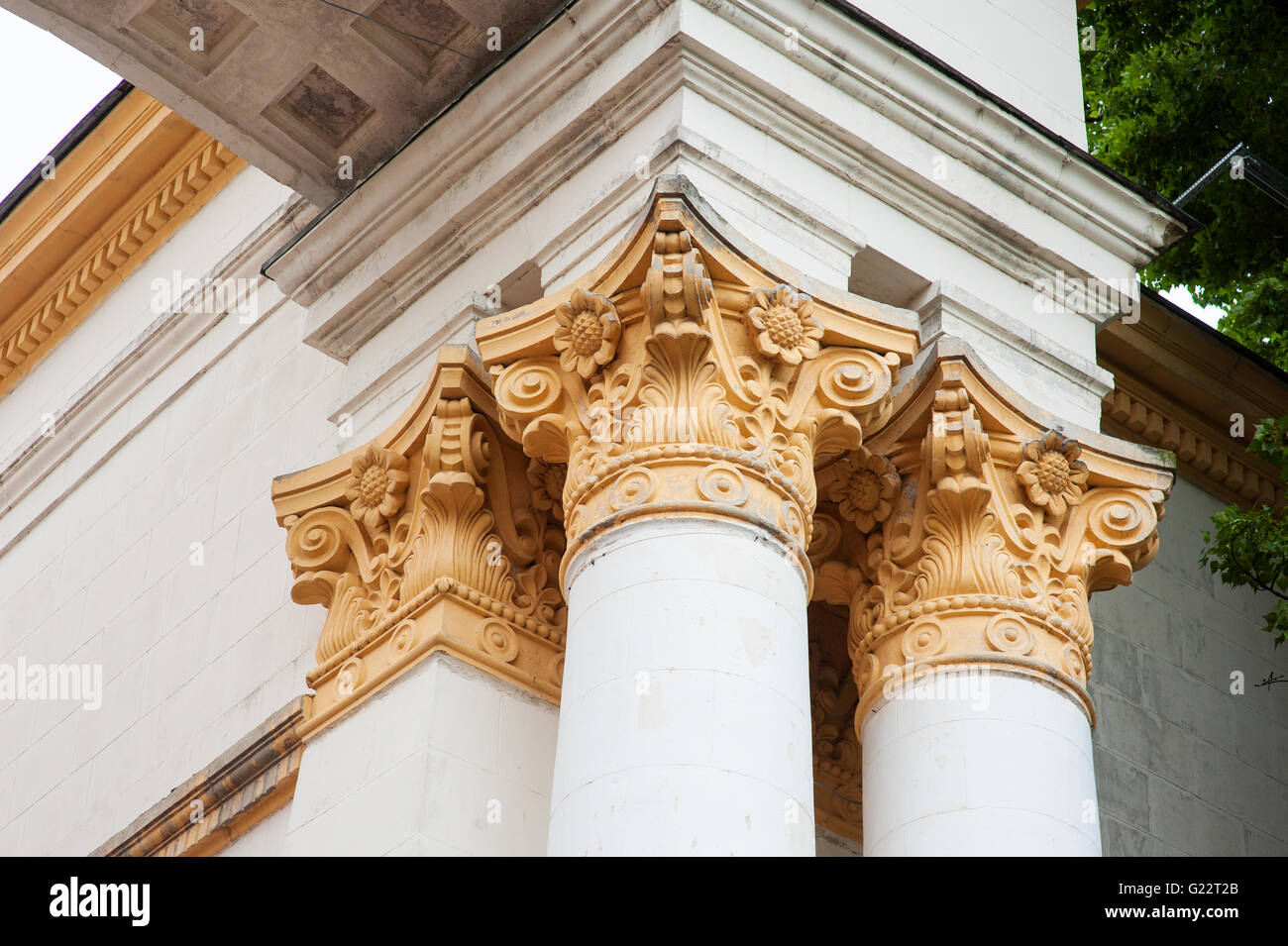 Élément colonne dans le bâtiment d'architecture historique Banque D'Images