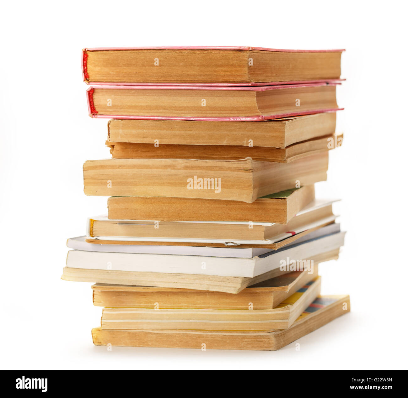 Pile de vieux livres et magazines closeup Banque D'Images