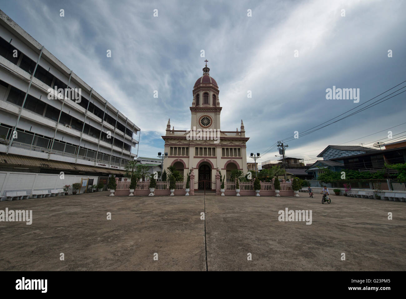 L'église Santa Cruz Portugais (Kudi Jin) à Bangkok, Thaïlande Banque D'Images