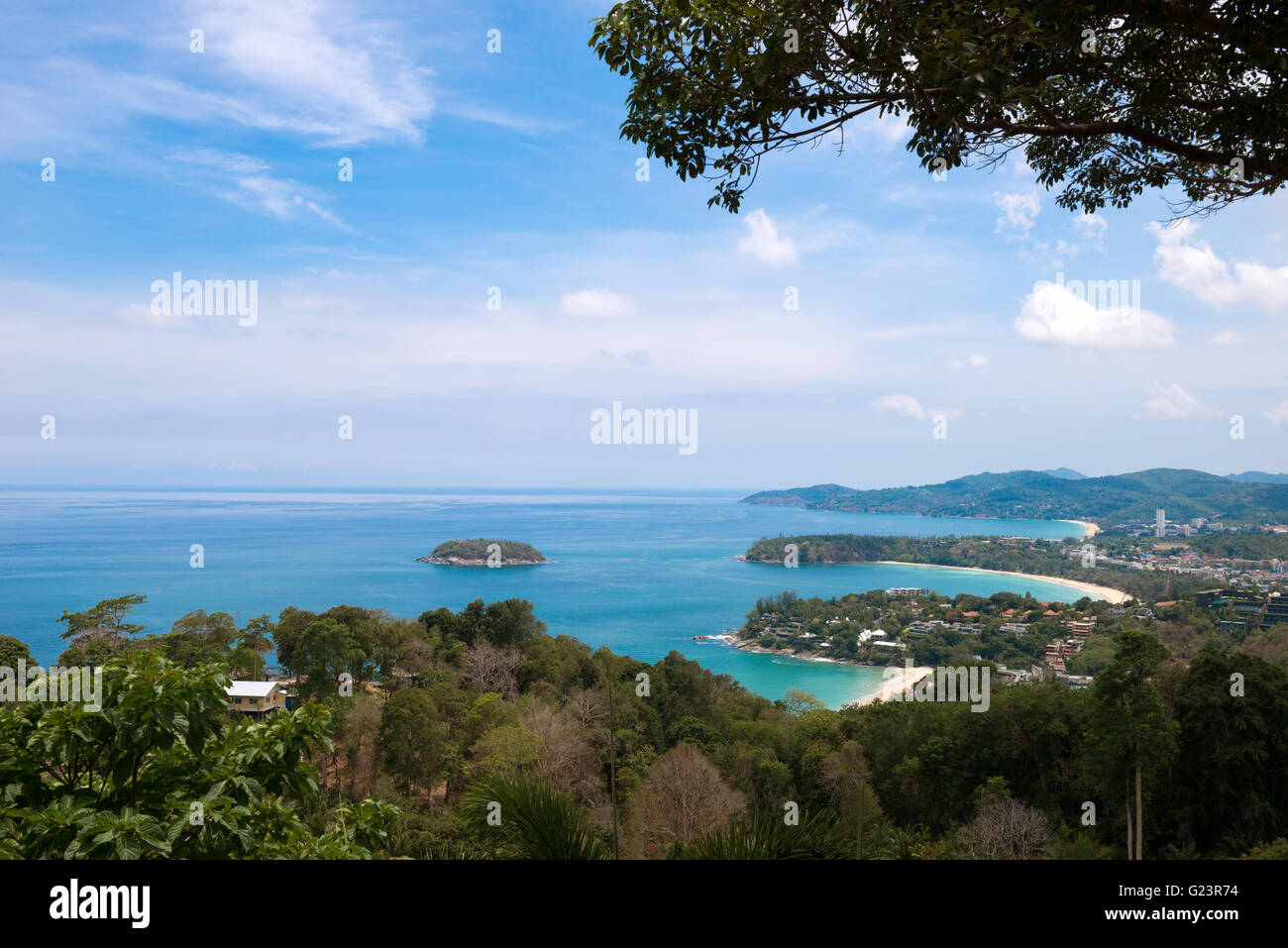 Point de vue de Kata et Karon dans l'île de Phuket en Thaïlande Banque D'Images