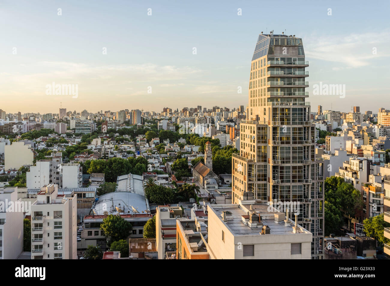 Appartements de grande hauteur , Skyline, Palermo, Buenos Aires Banque D'Images