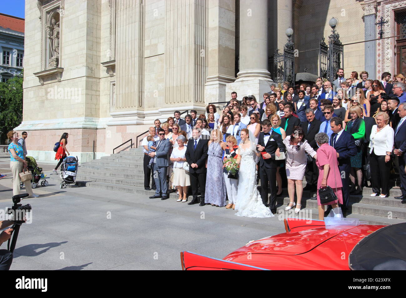 Un mariage, Saint Stephen's Basilica, Budapest, Hongrie Banque D'Images