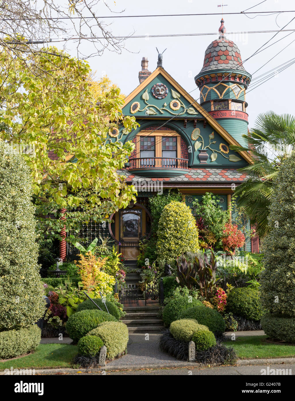 Brian Coleman House dans le quartier de Queen Anne- une maison victorienne à 2018 Nob Hill Avenue North, à Seattle, Washington Banque D'Images