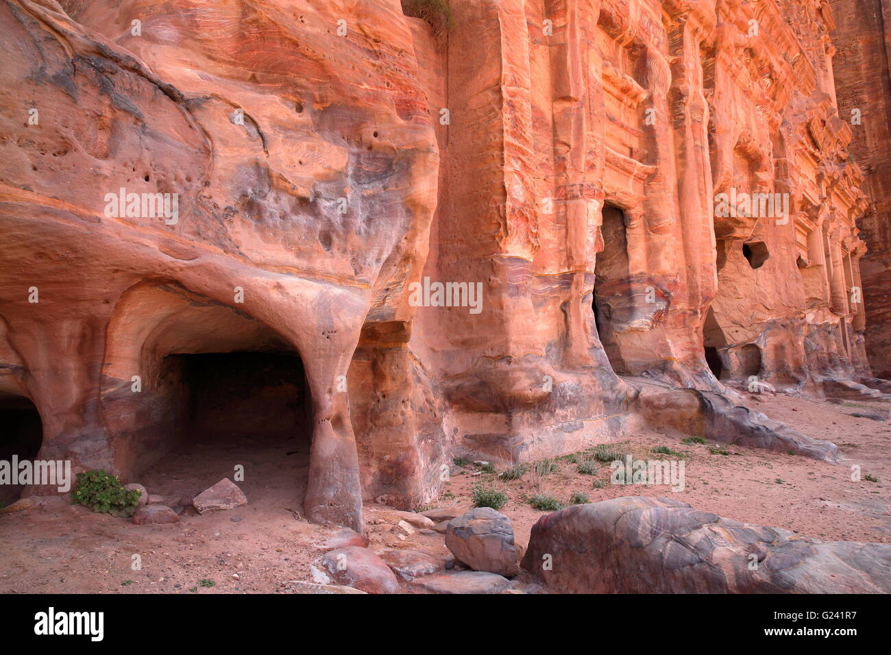 Le Palais tombe à Petra, Jordanie Banque D'Images
