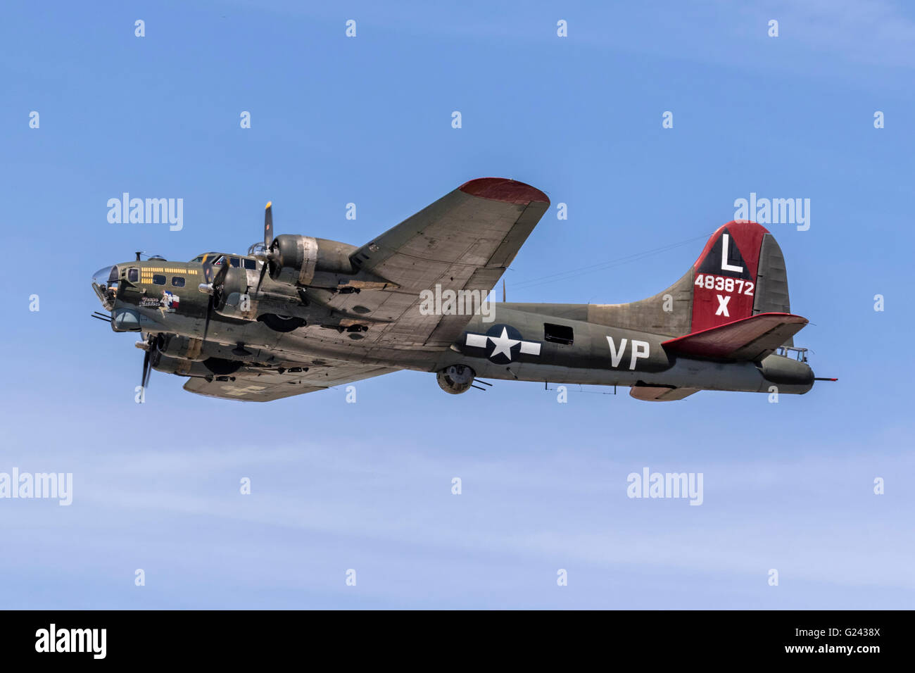 Boeing B17 Forteresse volante. Ecrit dans un accident de vol 12 novembre 2022. Banque D'Images