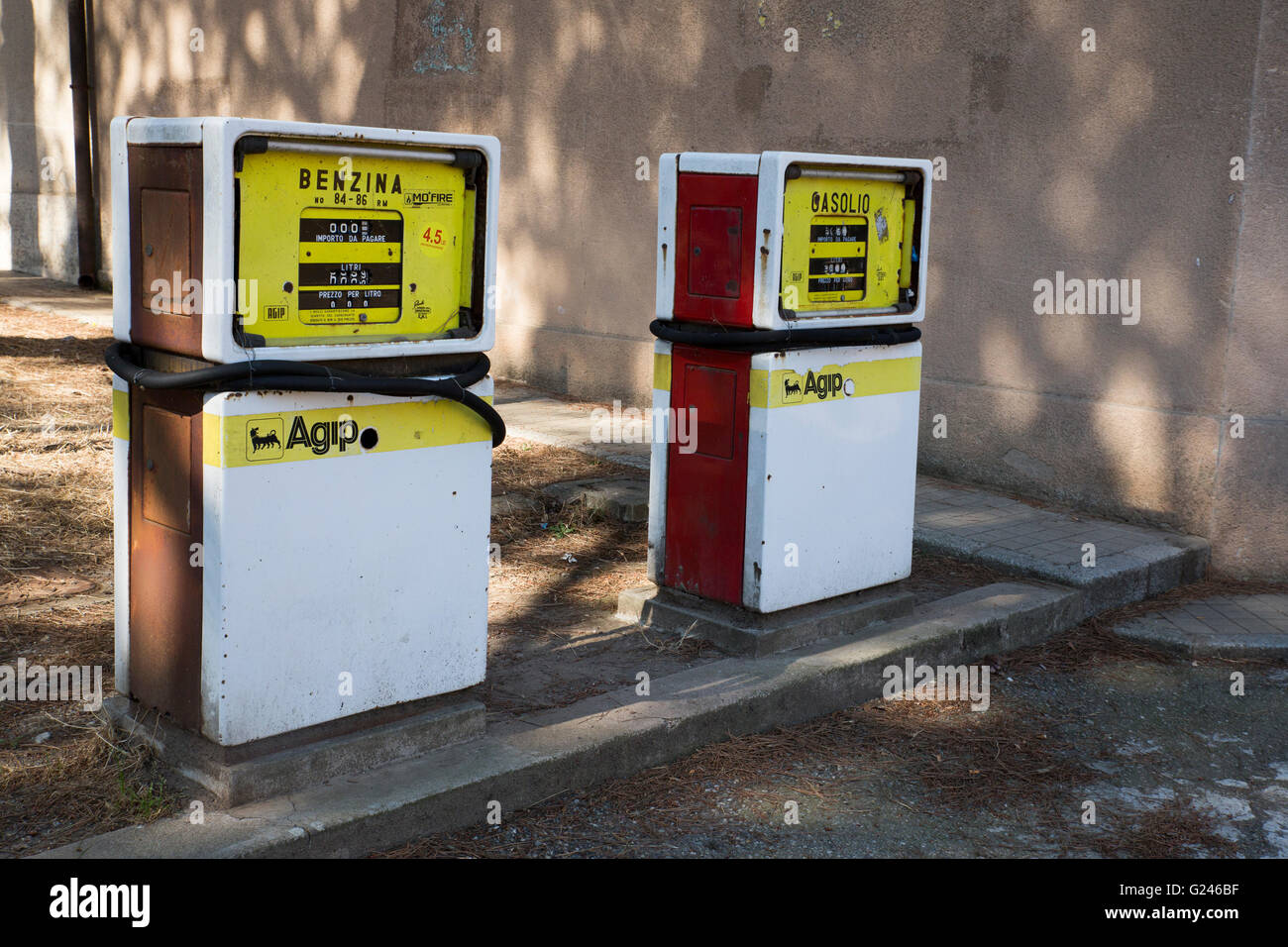 Ancienne pompe à essence dans la mine abandonnée de Montevecchio en Sardaigne, Arbus, Guspini, Italie Banque D'Images