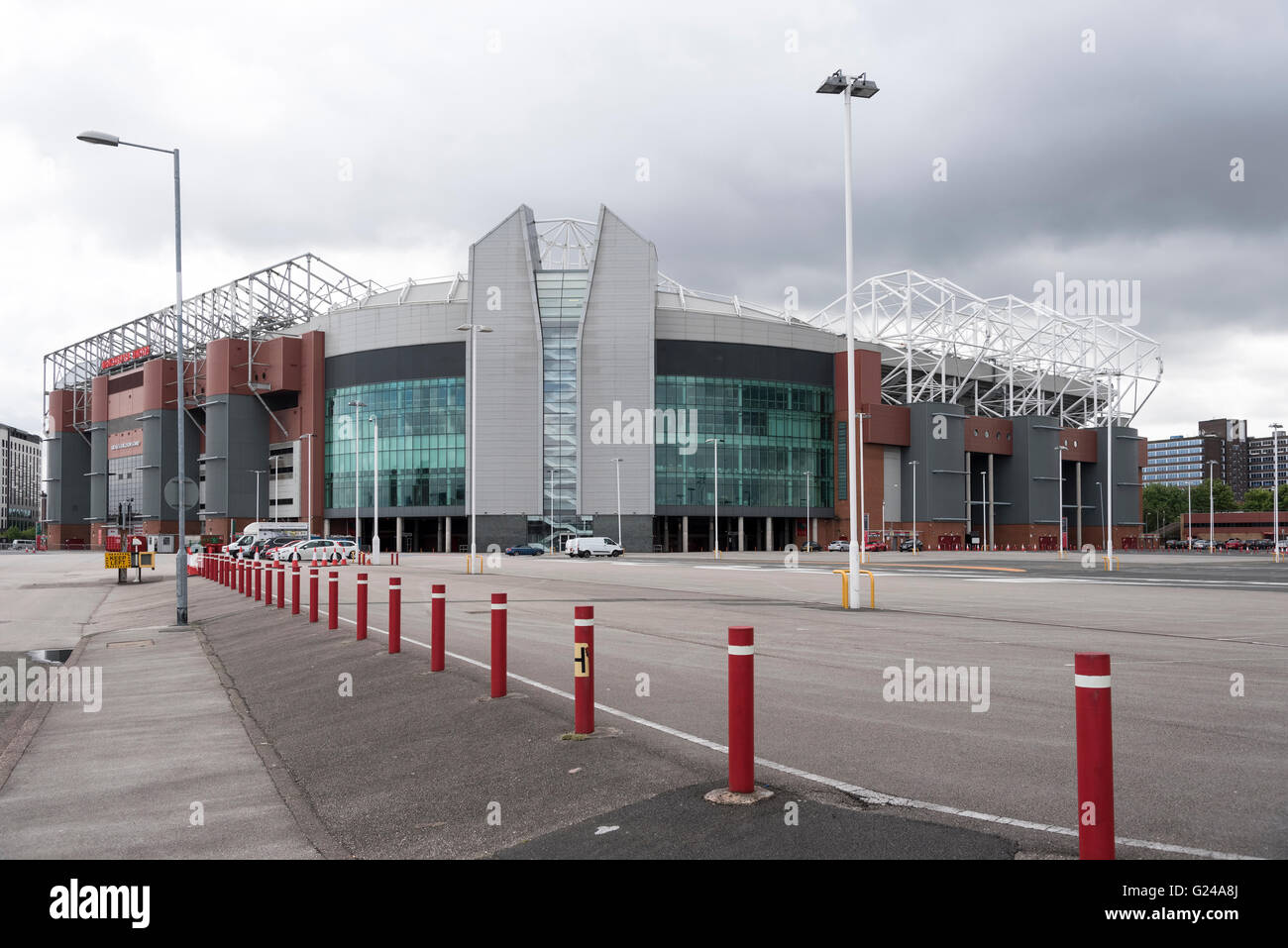Le terrain de football Manchester United stade Old Trafford. Banque D'Images